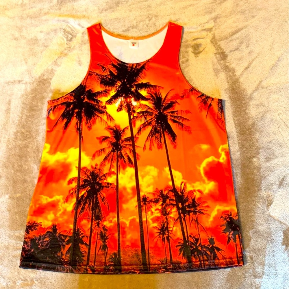 Mens Hawaiian Tank Top
